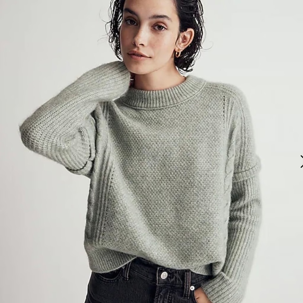 Madewell Women's Crew Neck Sweater - Soft Gray